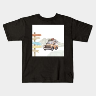 Lets travel in my truck Kids T-Shirt